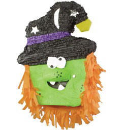 Real Fun Sounds Witch Pinata - green